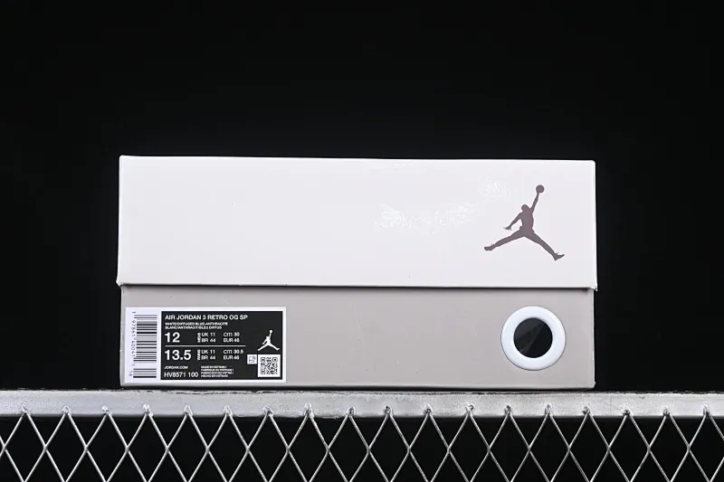 All categories Air Jordan Jordan series basketball shoes Air Jordan 3 GX foreign trade version Air Jordan 3 Retro OG SP "Diffused Blue" AJ3 Joe 3 white and blue cement HV8571-100